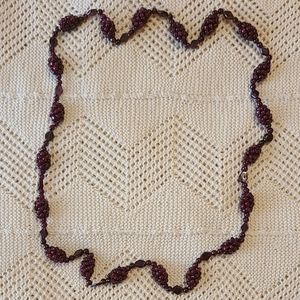 Vintage Garnet Berry Cluster Necklace 30" Artisan Jan Michaels San Francisco